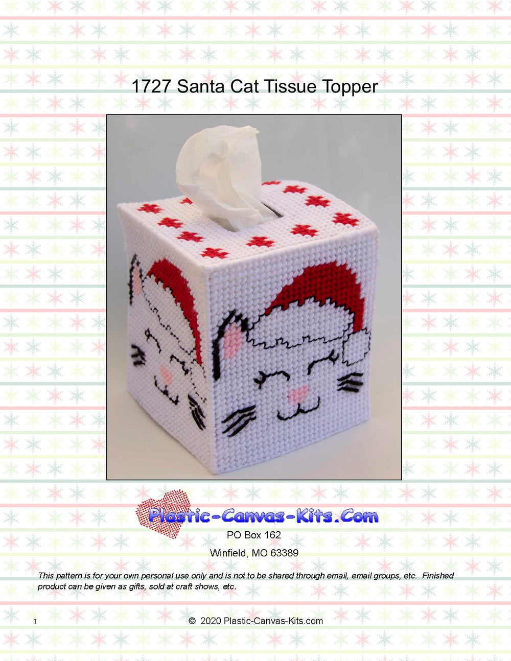 Santa Cat Tissue Topper