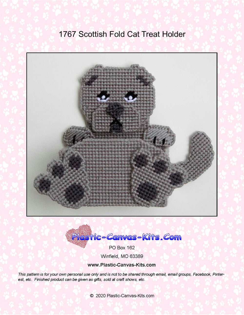 Scottish Fold Cat Treat Holder