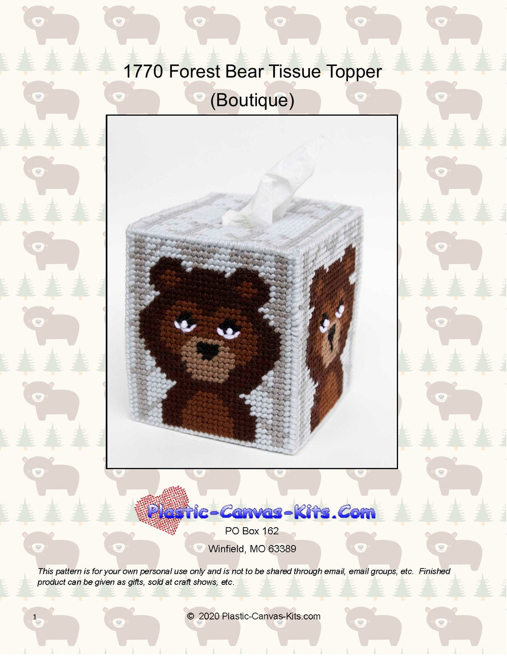 Forest Bear Tissue Topper