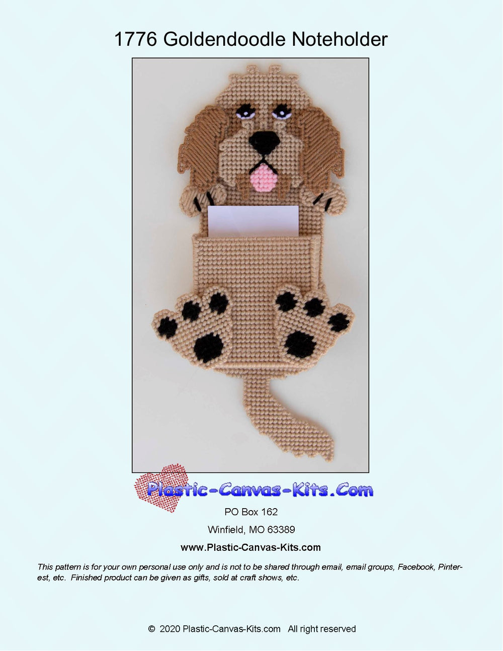 Goldendoodle Note Holder