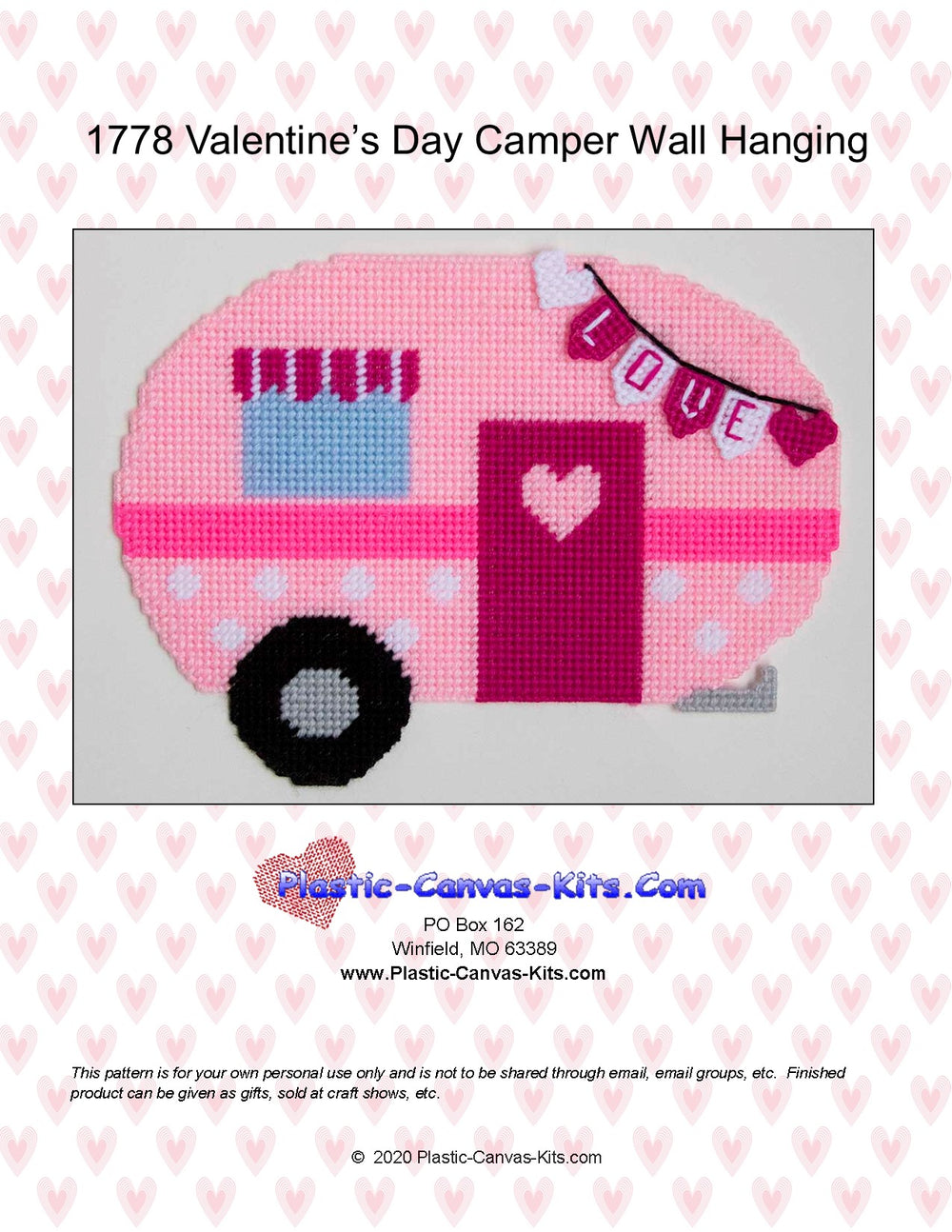 Valentine's Day Camper Wall Hanging