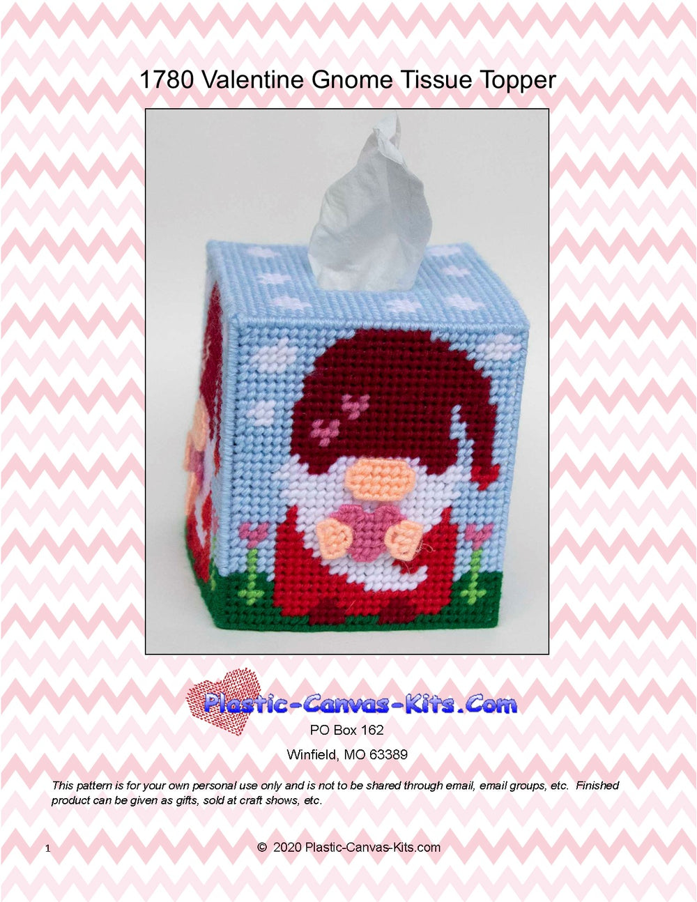 Valentine's Day Gnome Tissue Topper