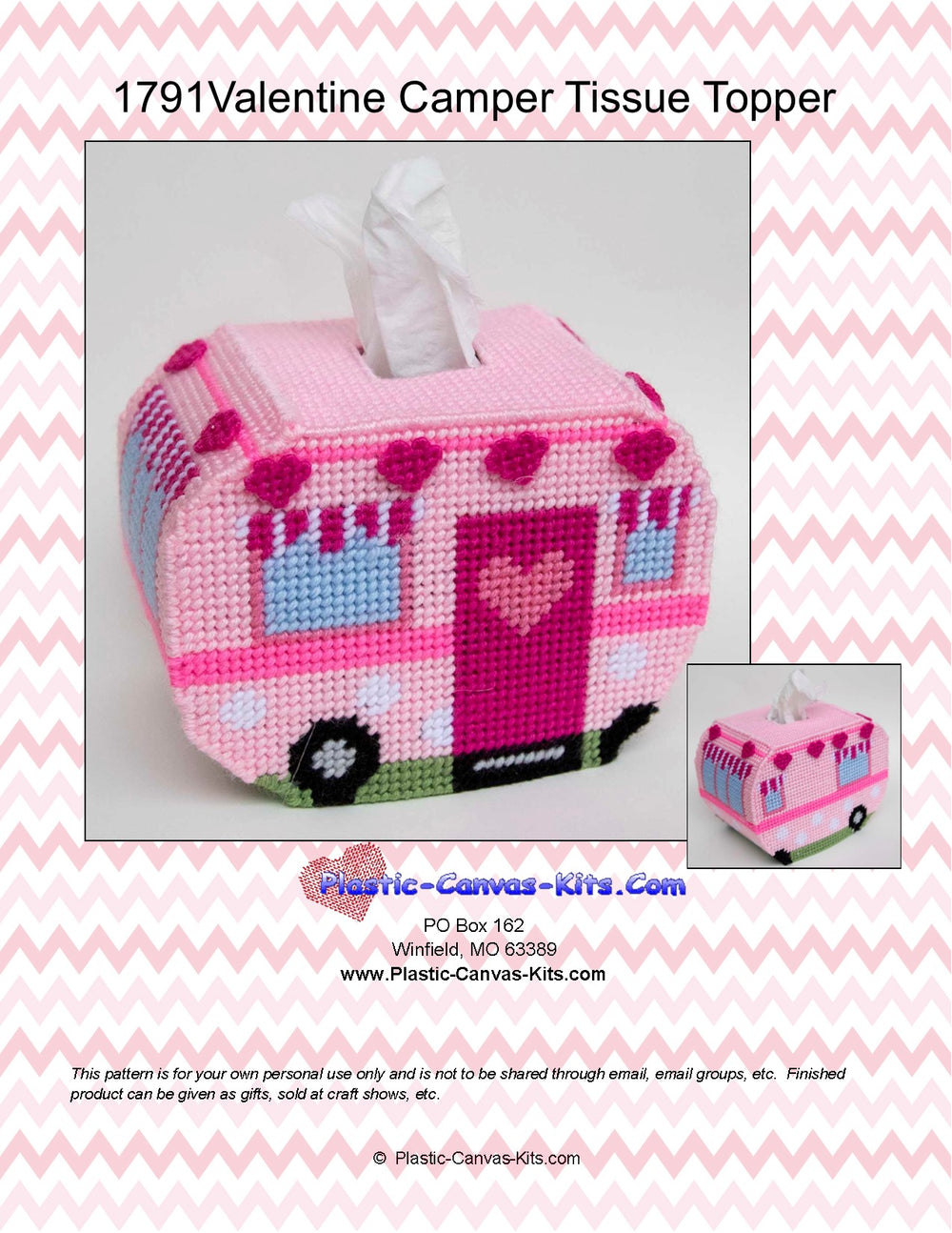 Valentine's Day Camper Tissue Topper