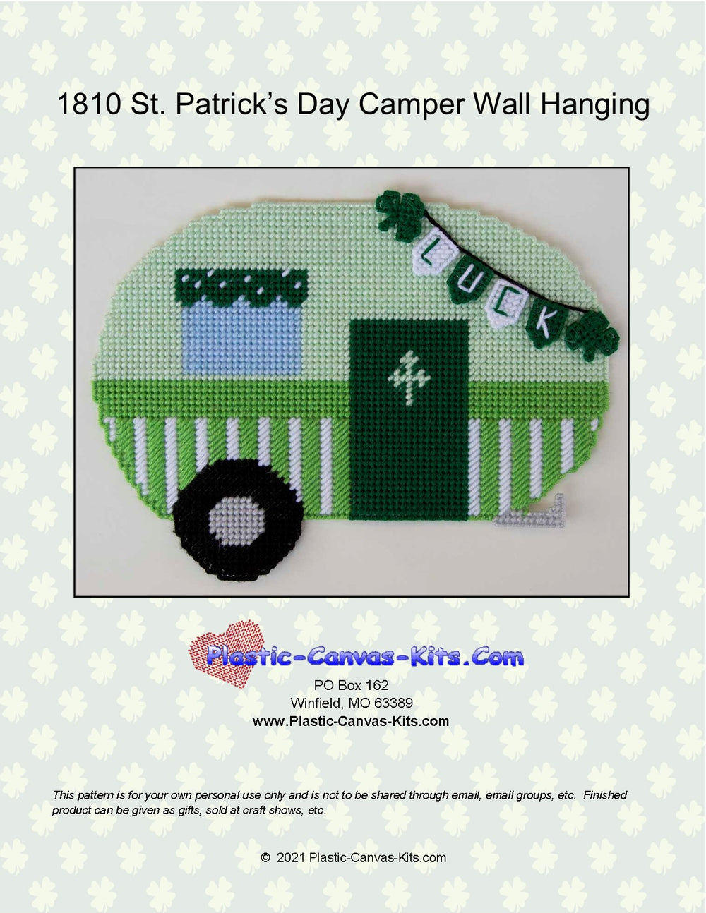 St. Patrick's Day Camper Wall Hanging