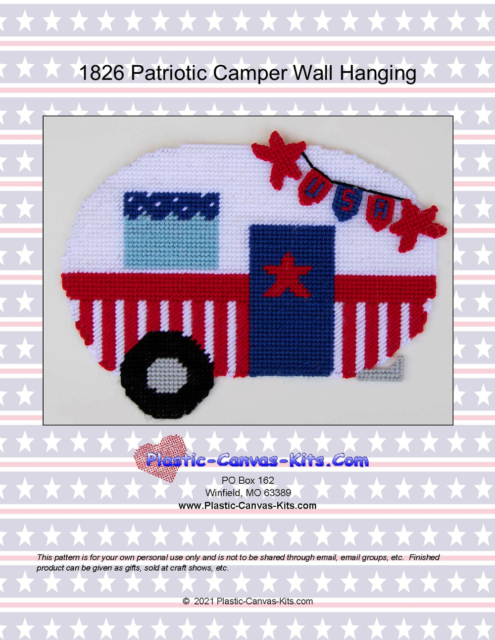 Patriotic Camper Wall Hanging