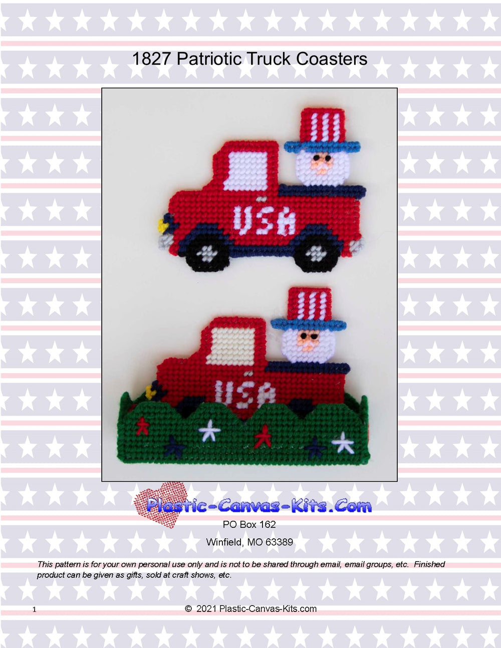 Patriotic Truck Coaster Set