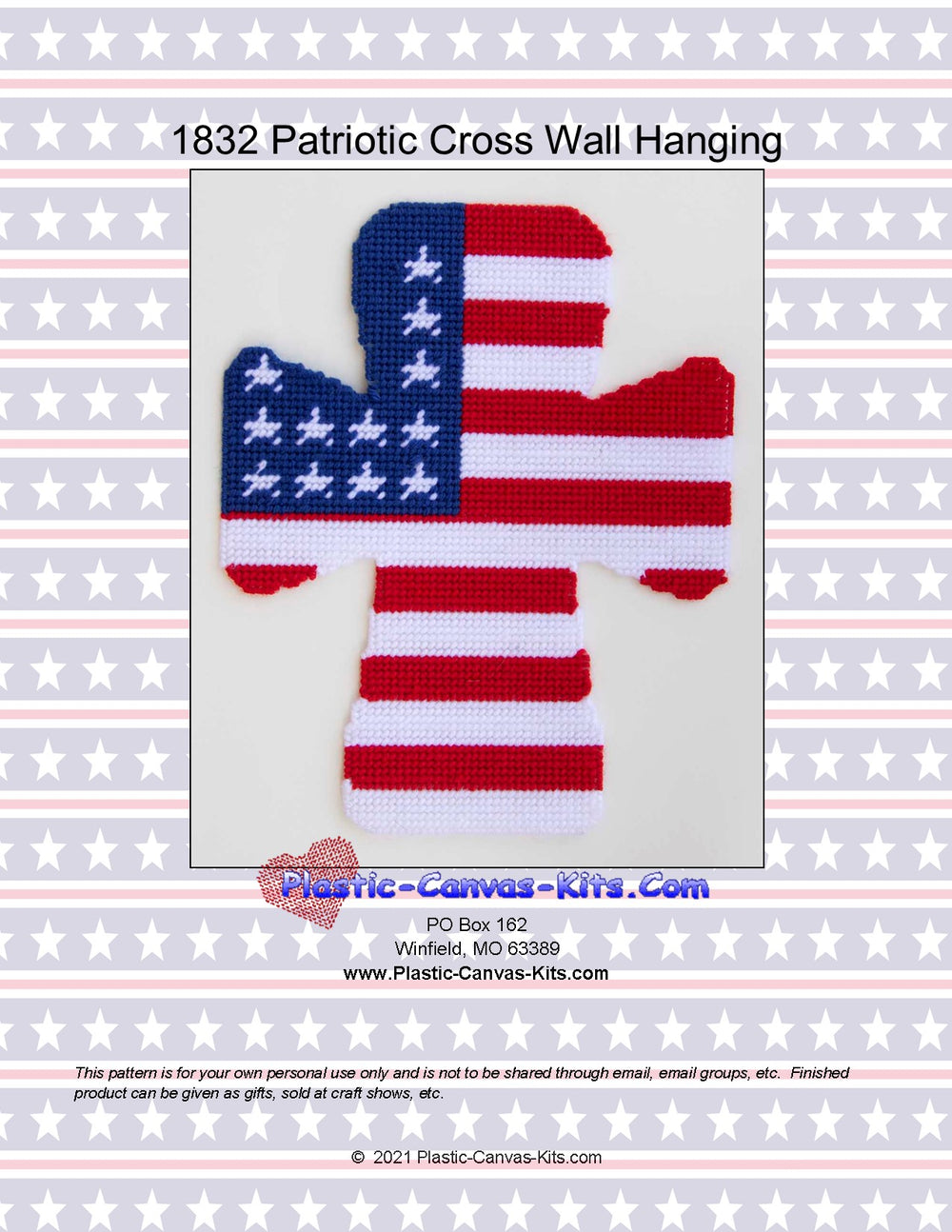 Patriotic Cross Wall Hanging