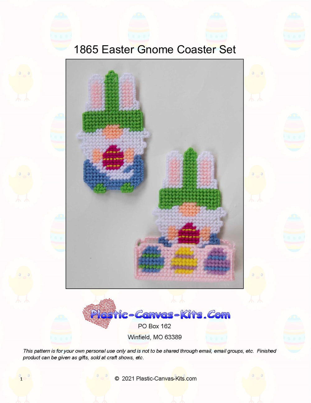Easter Gnome Coaster Set