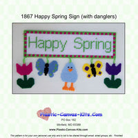 Happy Spring Sign with Danglers