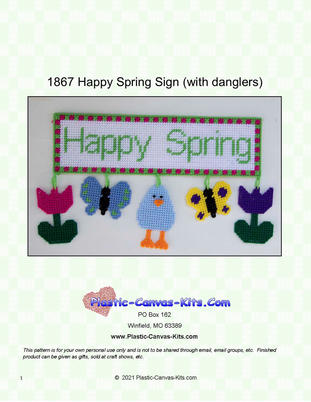 Happy Spring Sign with Danglers