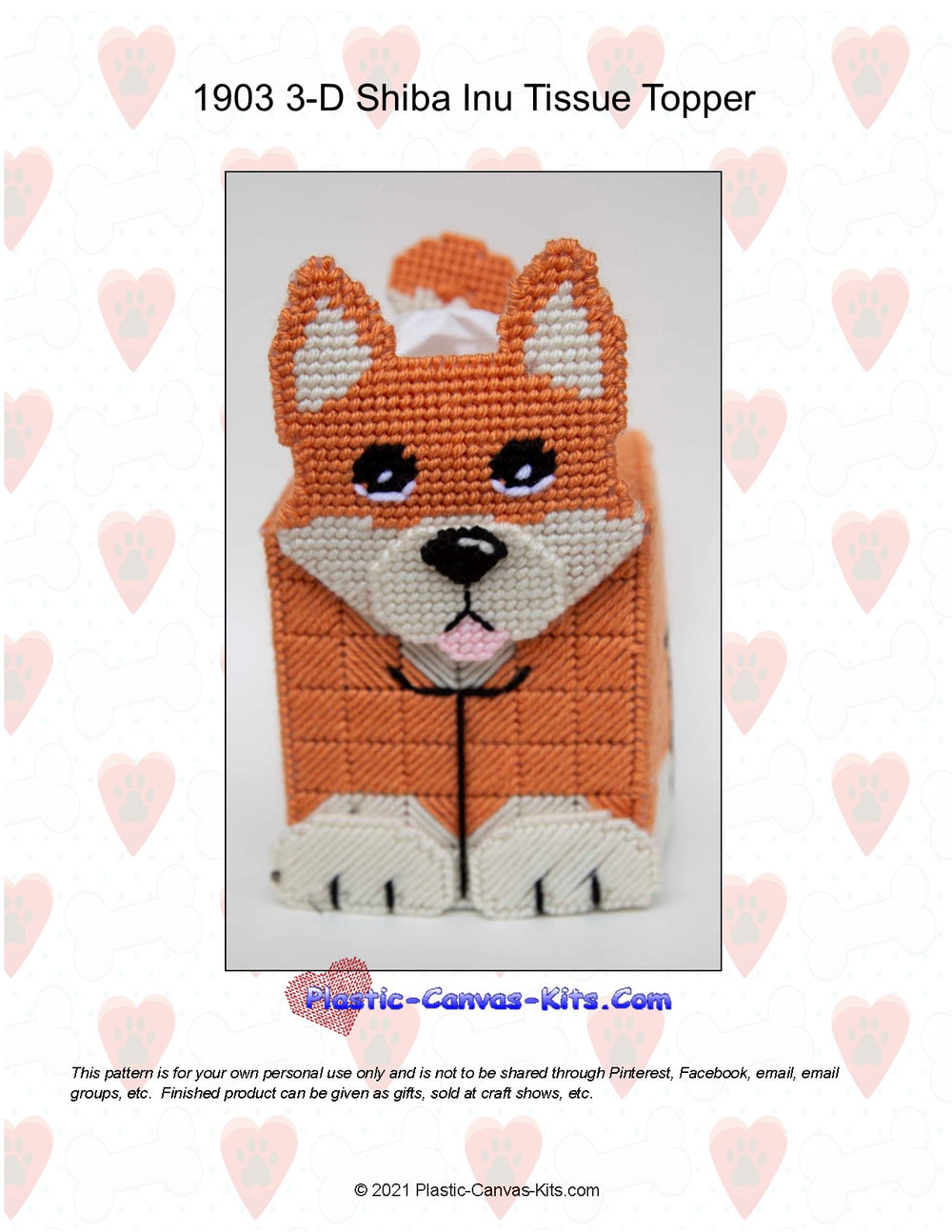 Shiba Inu 3-D Tissue Topper