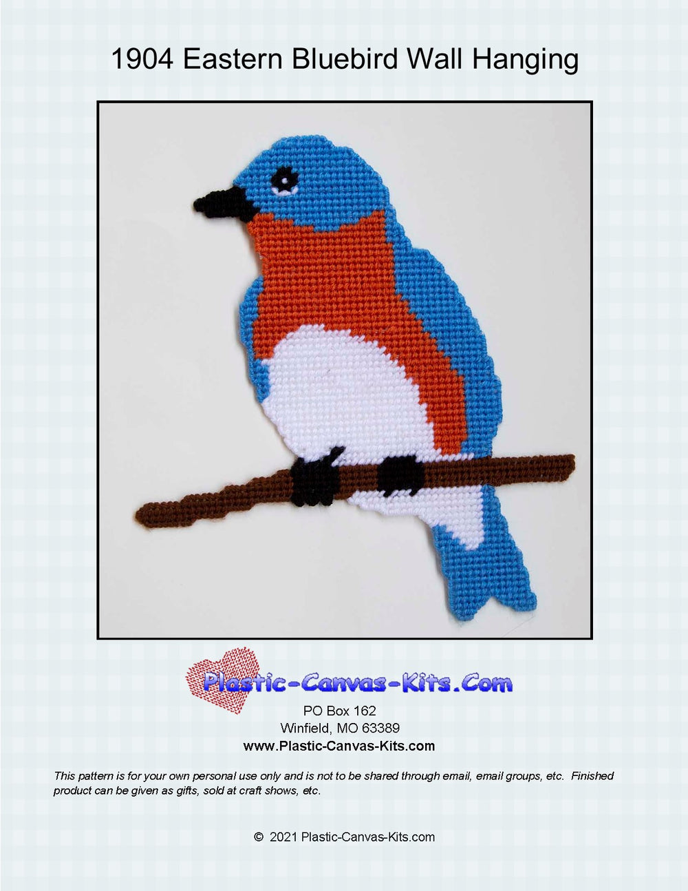 Eastern Bluebird Wall Hanging