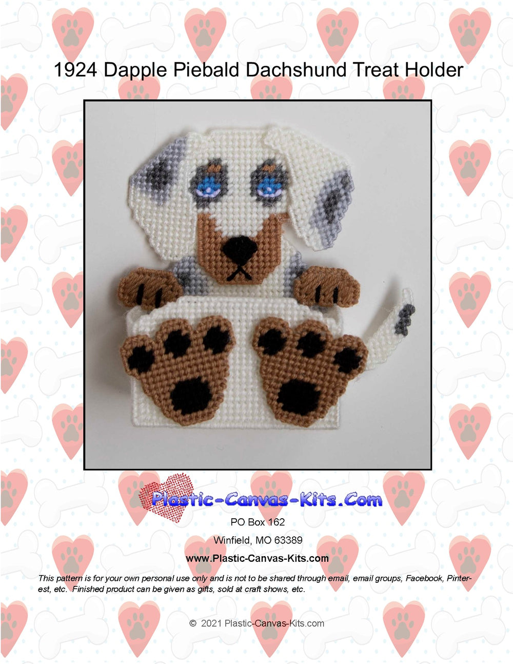 Dachshund (Dapple Piebald) Treat Holder