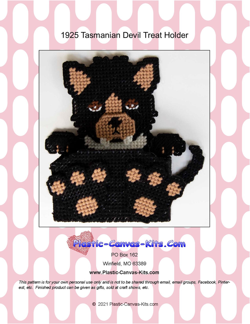 Tasmanian Devil Treat Holder
