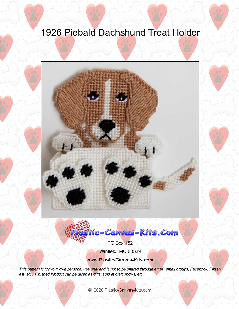 Dachshund (Piebald) Treat Holder