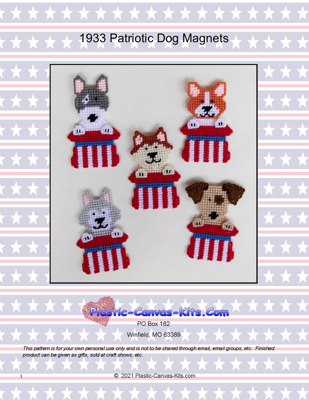 Patriotic Dog Magnets