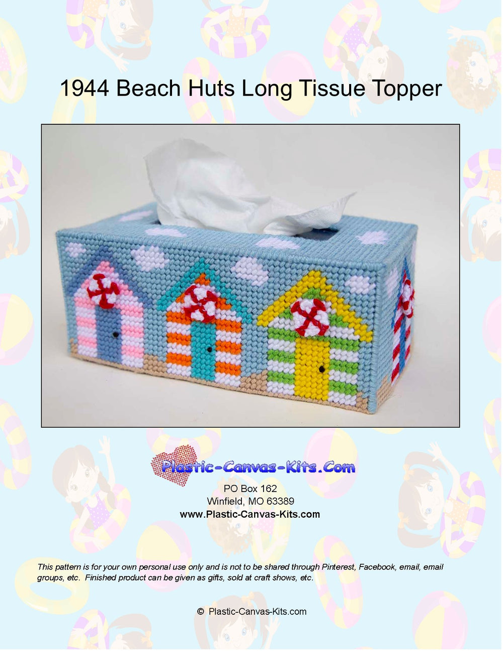 Beach Huts Long Tissue Topper