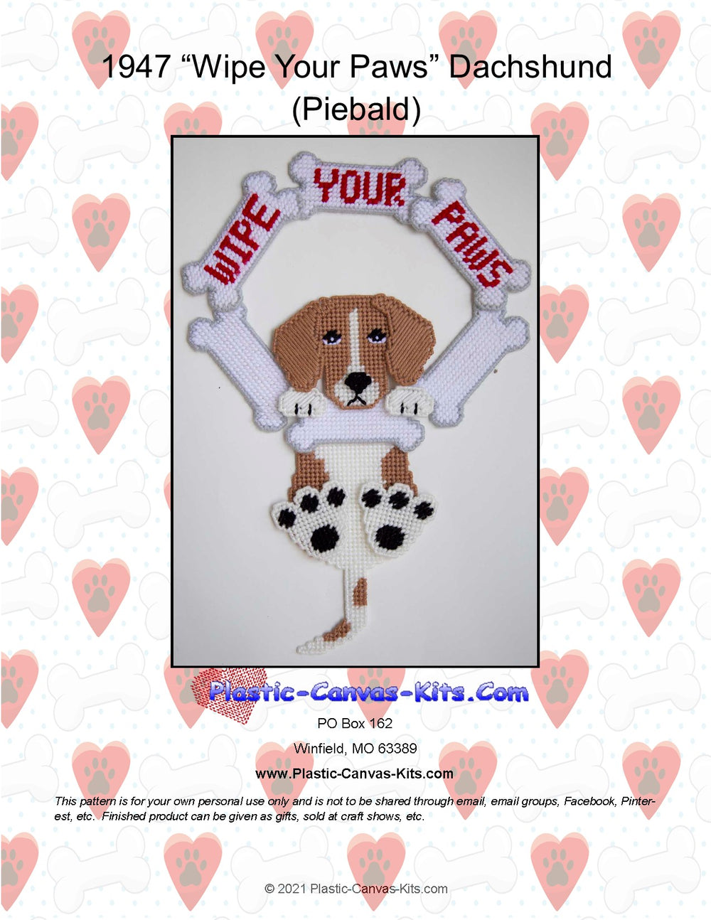 Dachshund (Piebald) Wipe Your Paws