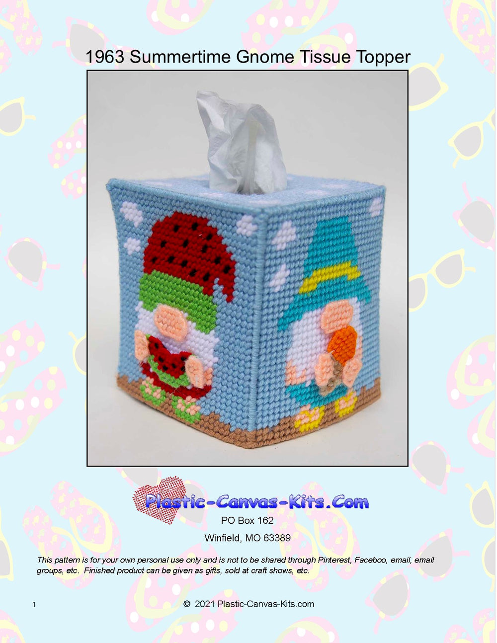 Summertime Gnome Tissue Topper