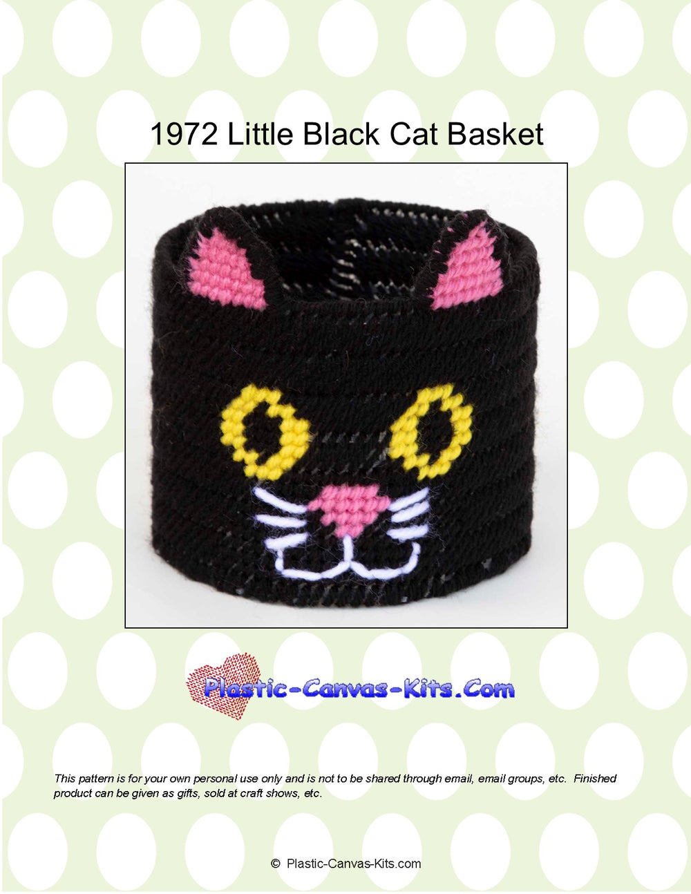 Little Black Cat Basket