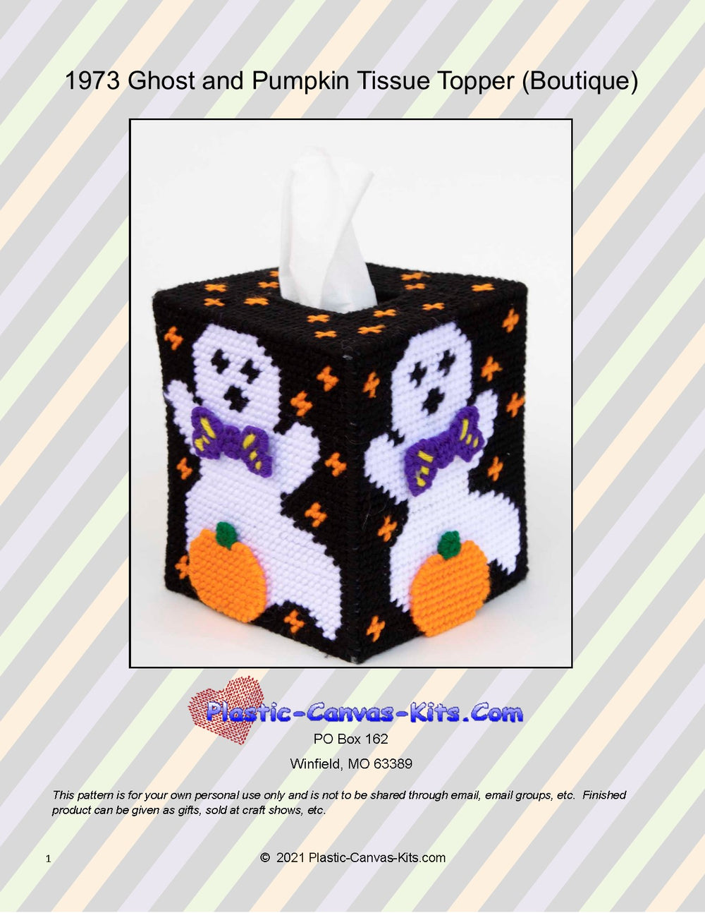 Ghost and Pumpkin Tissue Topper