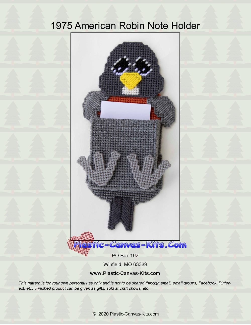 American Robin Note Holder