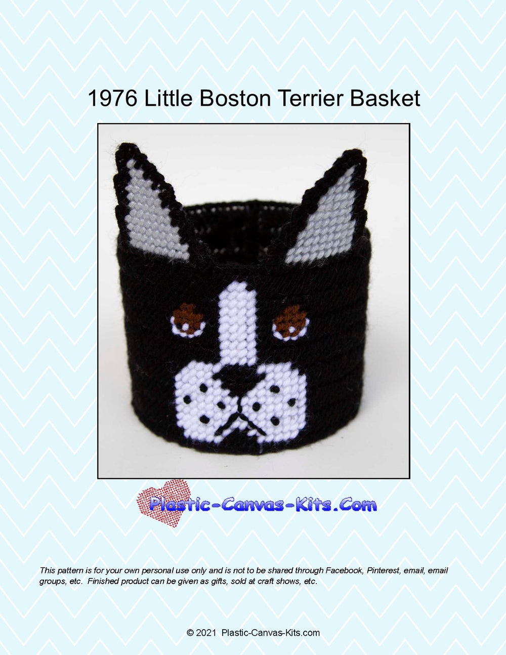 Little Boston Terrier Basket