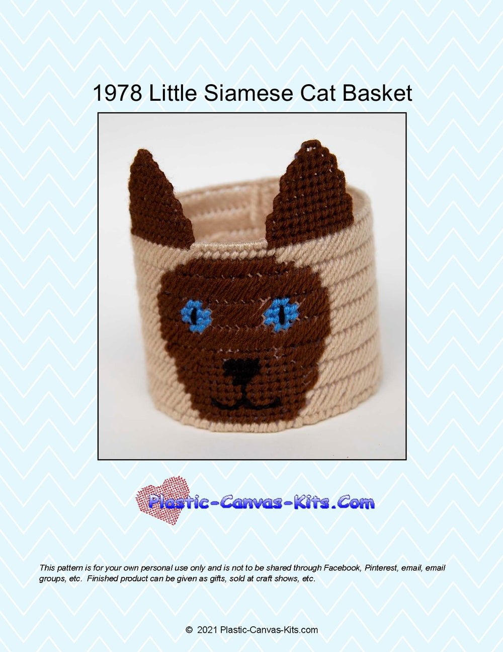 Little Siamese Cat Basket