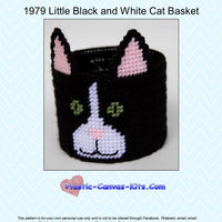 Little Black and White Cat Basket