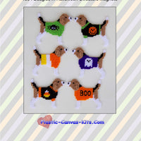 Beagles in Halloween Sweaters Magnet Set