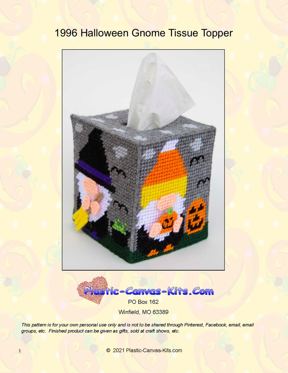 Halloween Gnome Tissue Topper