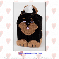 Pomeranian (Black and Tan) 3-D Tissue Topper