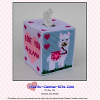 Valentine's Day Llama Tissue Topper