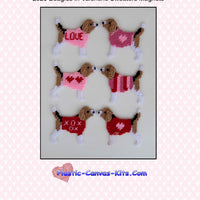 Beagles in Valentine's Day Sweaters Magnets