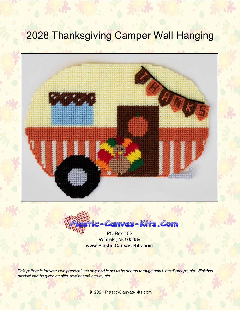 Thanksgiving Camper Wall Hanging