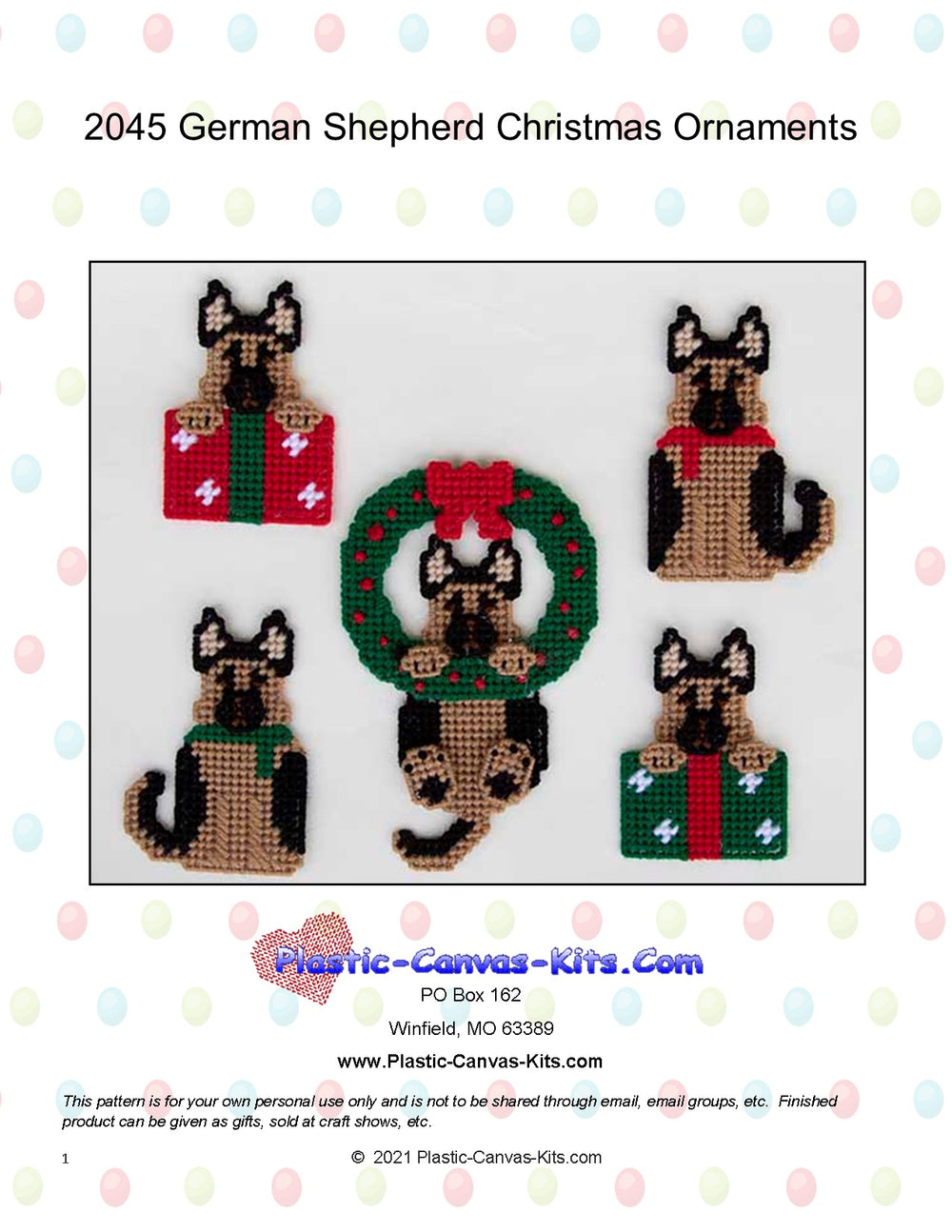 German Shepherd Christmas Ornaments