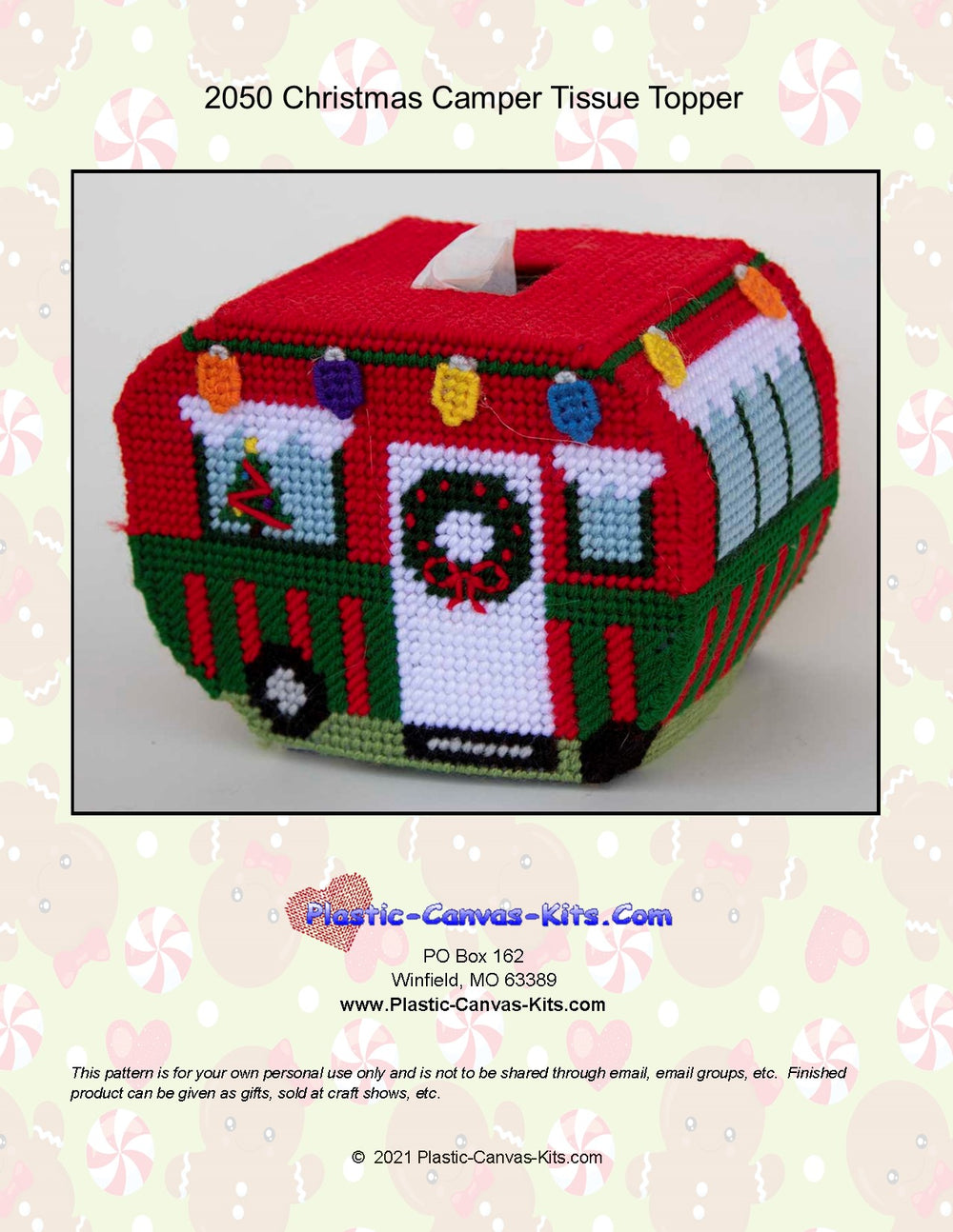 Christmas Camper Tissue Topper