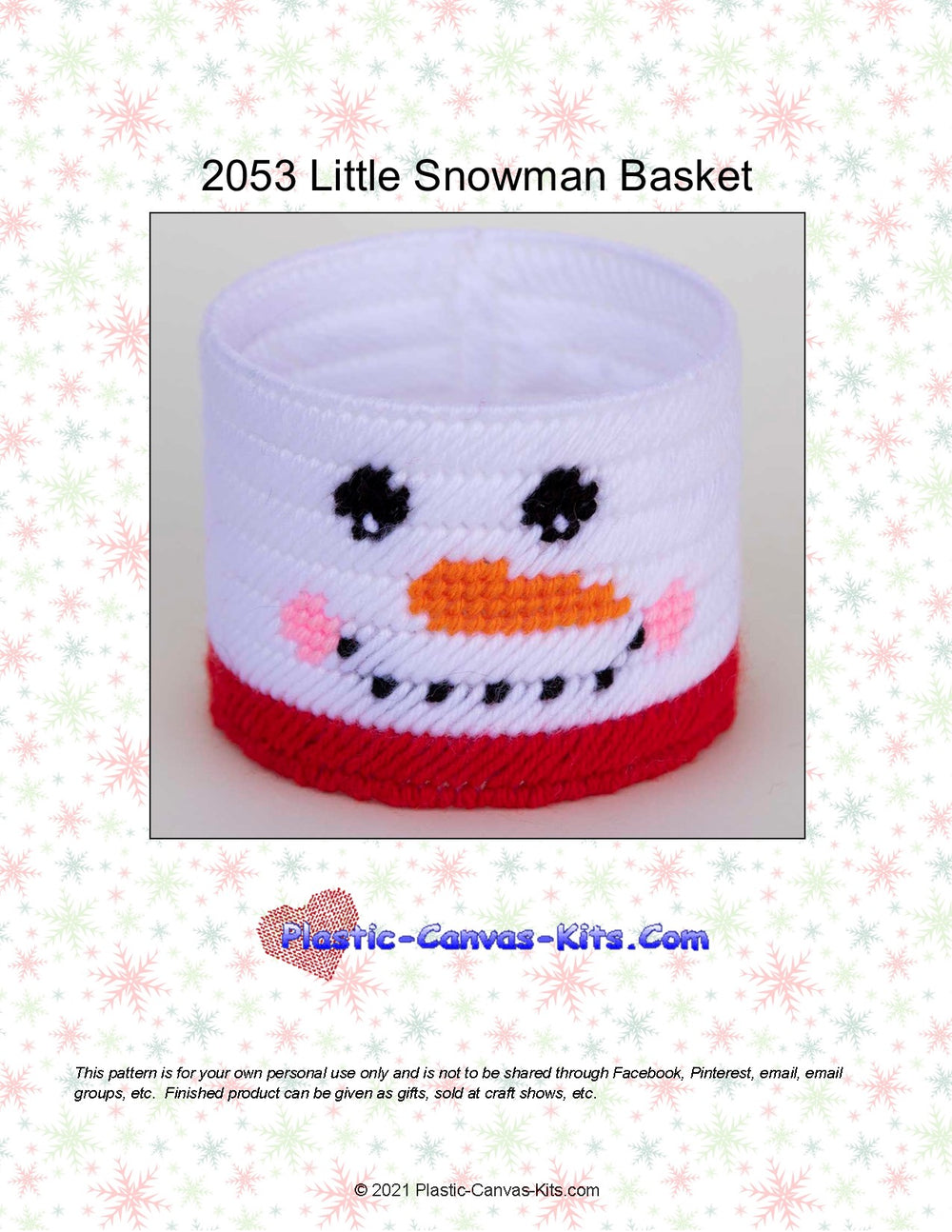 Little Snowman Basket