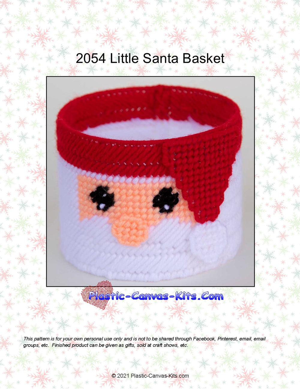 Little Reindeer Basket- Plastic Canvas Pattern or Kit