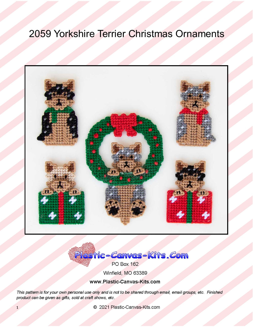 Yorkshire Terrier Christmas Ornaments