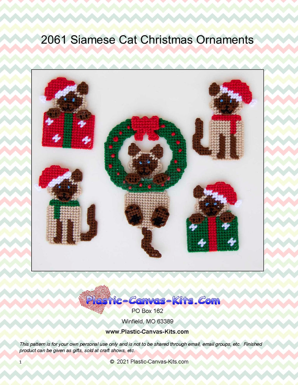 Siamese Cat Christmas Ornaments