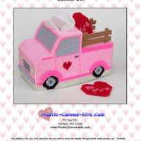 Valentine's Day Truck Tissue Topper and Coaster Set