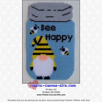 Bee Happy Gnome Mason Jar Wall Hanging