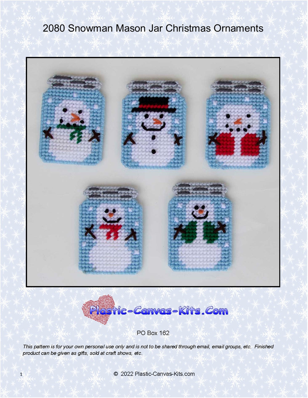 Snowman Mason Jar Christmas Ornaments