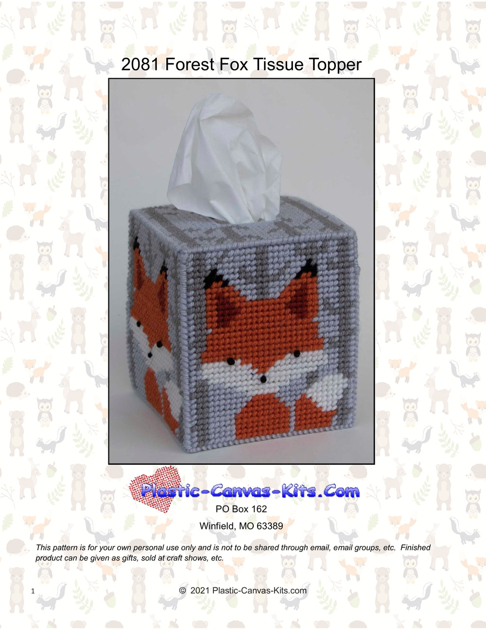 Forest Fox Tissue Topper