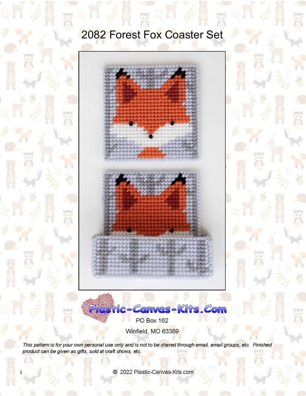 Forest Fox Coaster Set