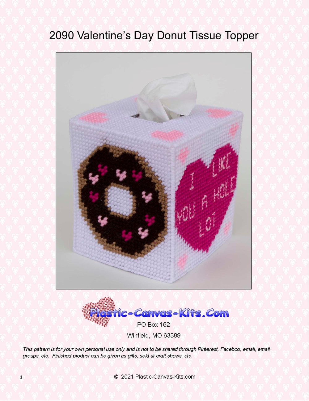 Valentine's Day Donut Tissue Topper