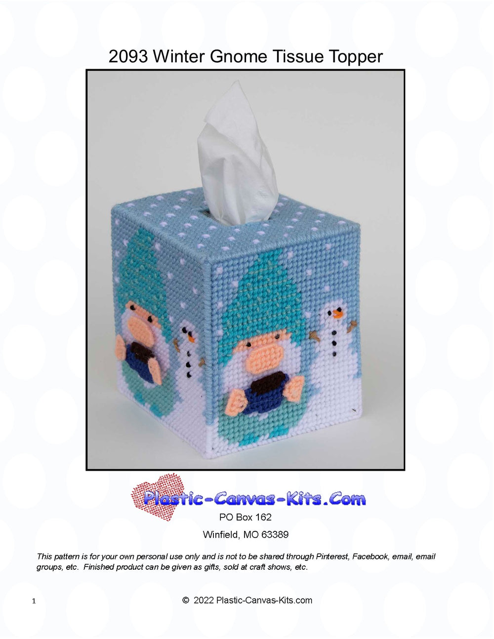 Winter Gnome Tissue Topper