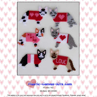 Cats in Valentine's Day Sweaters Magnets