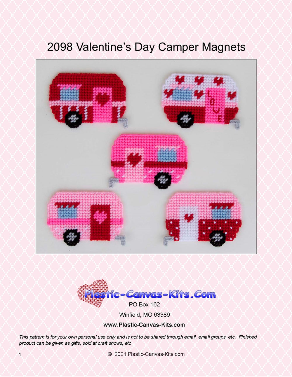Valentine's Day Camper Magnets